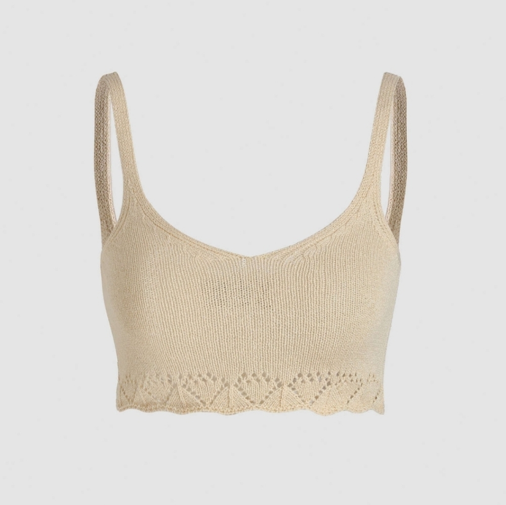 Cider NWT beige crop‎ top size XL